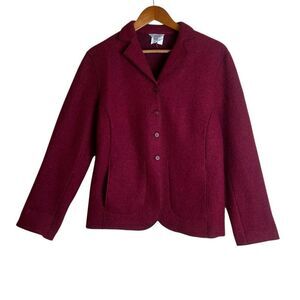 Jax II red wool blend sweater blazer. Size 10